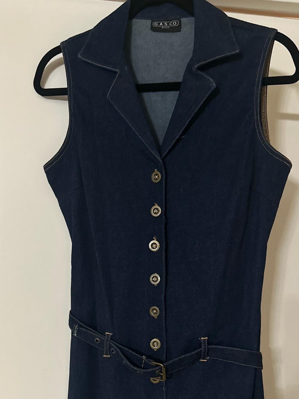 GAS co demon sleeveless dress with belt